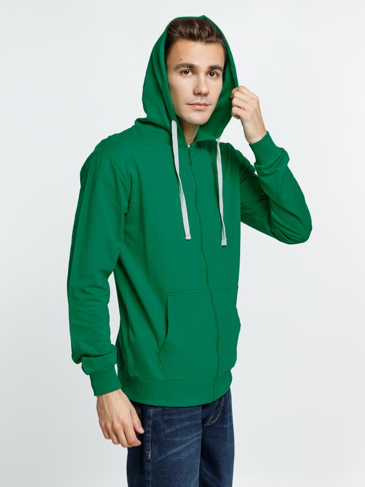 Толстовка на молнии с капюшоном Siverga, зеленая / Миниатюра модельного (1000)