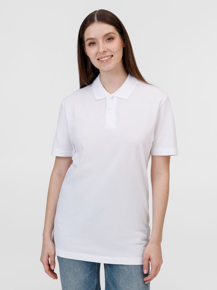 Рубашка поло унисекс Pulse, белая / Миниатюра модельного (1000)