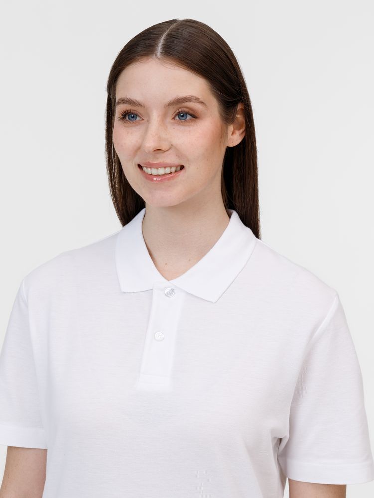 Рубашка поло унисекс Pulse, белая / Миниатюра модельного (1000)
