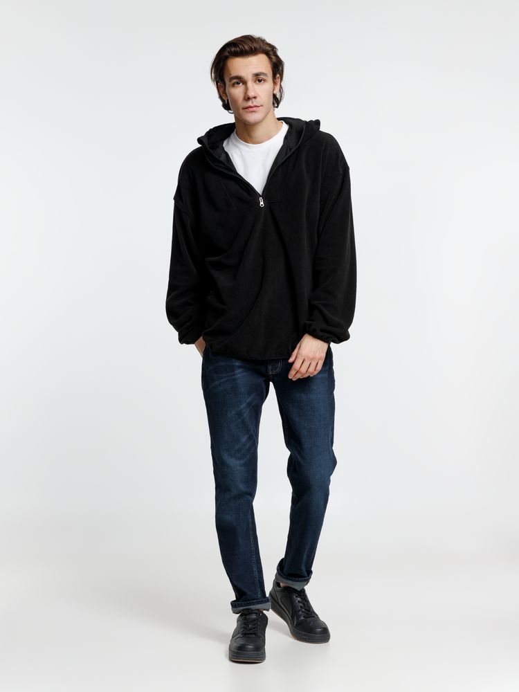 Анорак флисовый унисекс Fliska, черный / Миниатюра модельного (1000)