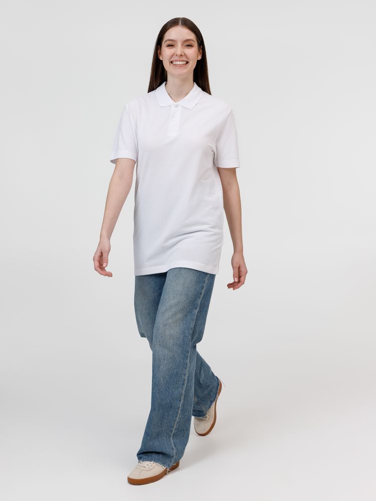 Рубашка поло унисекс Pulse, белая / Миниатюра модельного (1000)