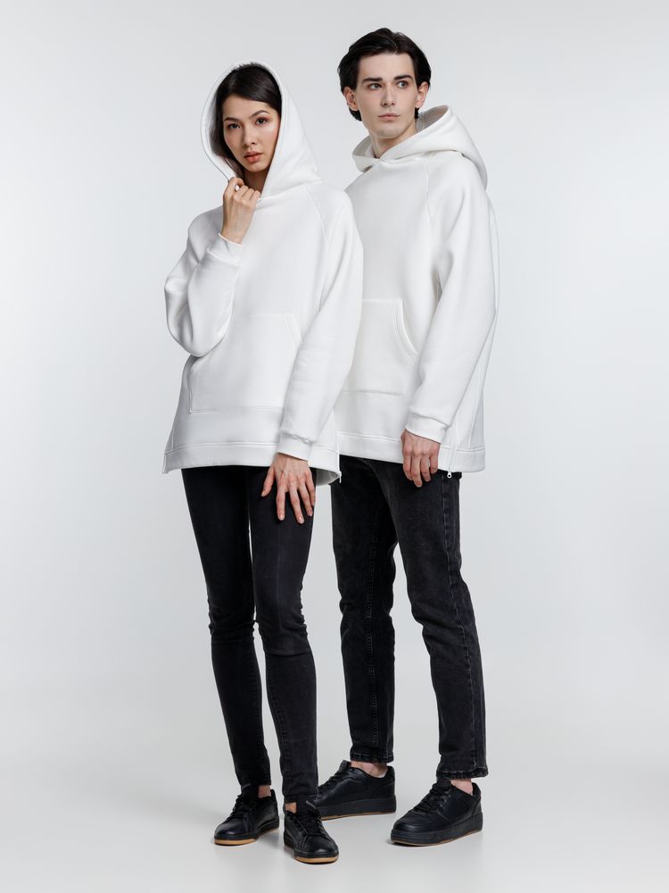 Худи унисекс оверсайз Easy Street, молочно-белое / Миниатюра модельного (1000)
