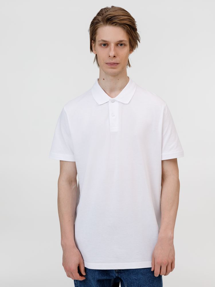 Рубашка поло унисекс Pulse, белая / Миниатюра модельного (1000)