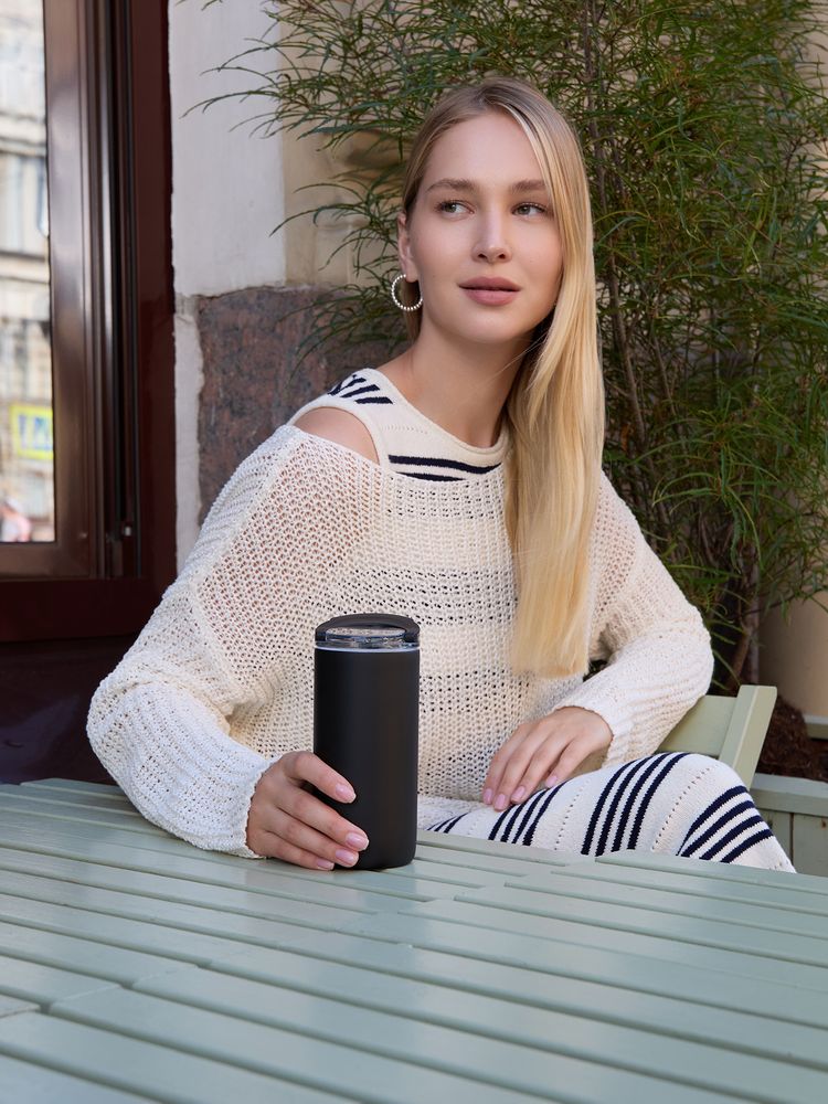 Термостакан Voima, черный / Миниатюра имиджевого (1000)