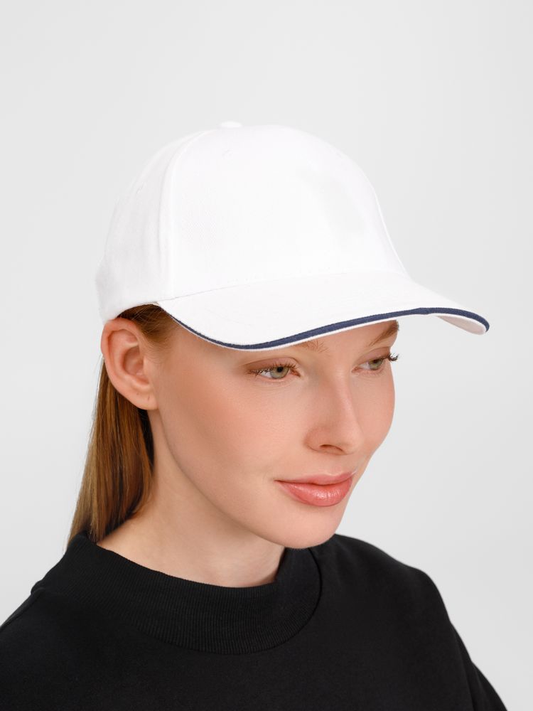 Бейсболка Buffalo, белая с темно-синим / Миниатюра модельного (1000)