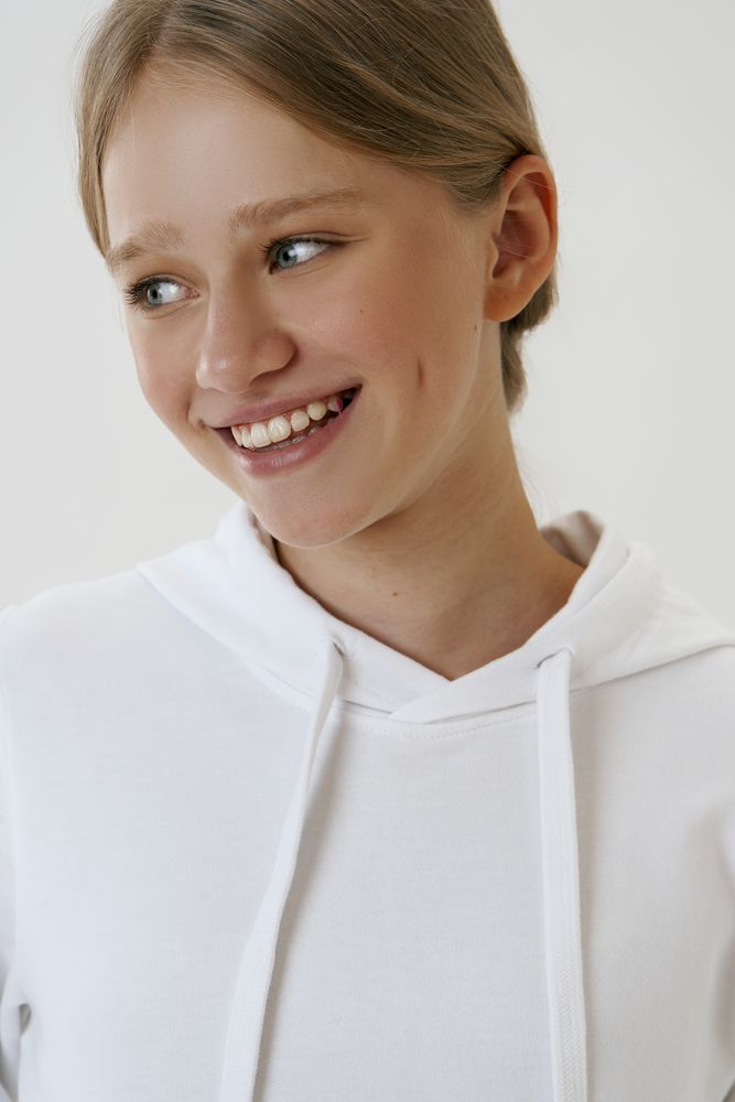 Худи детское Kirenga Kids 2.0, белое / Миниатюра модельного (1000)