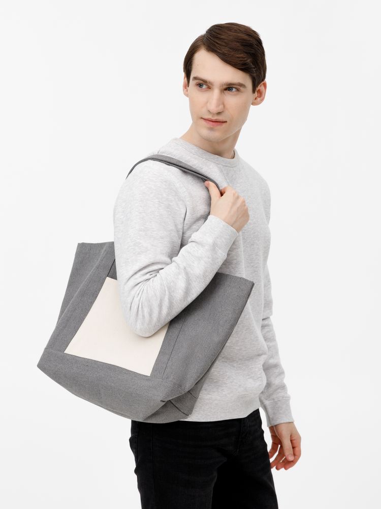 Шопер Shophop, серый с неокрашенным / Миниатюра модельного (1000)