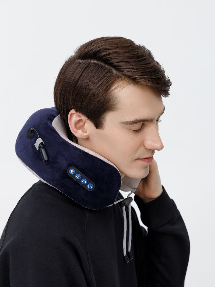 Дорожная подушка-массажер inRelax, синяя / Миниатюра модельного (1000)