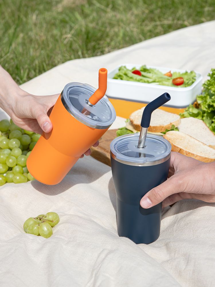 Термостакан Sapporo без логотипа, оранжевый / Миниатюра имиджевого (1000)