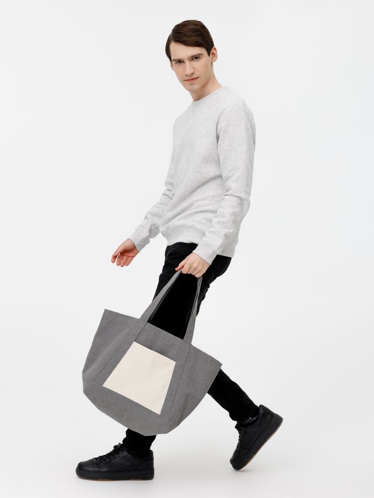 Шопер Shophop, серый с неокрашенным / Миниатюра модельного (1000)