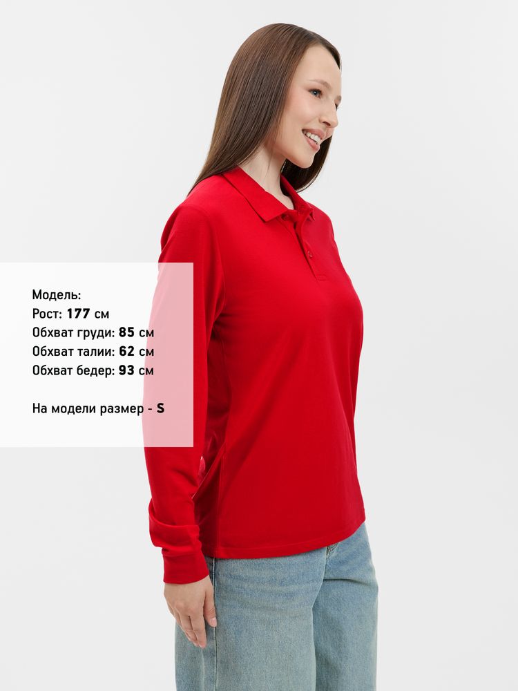 Рубашка поло с длинным рукавом Prime LSL, красная / Миниатюра модельного (1000)