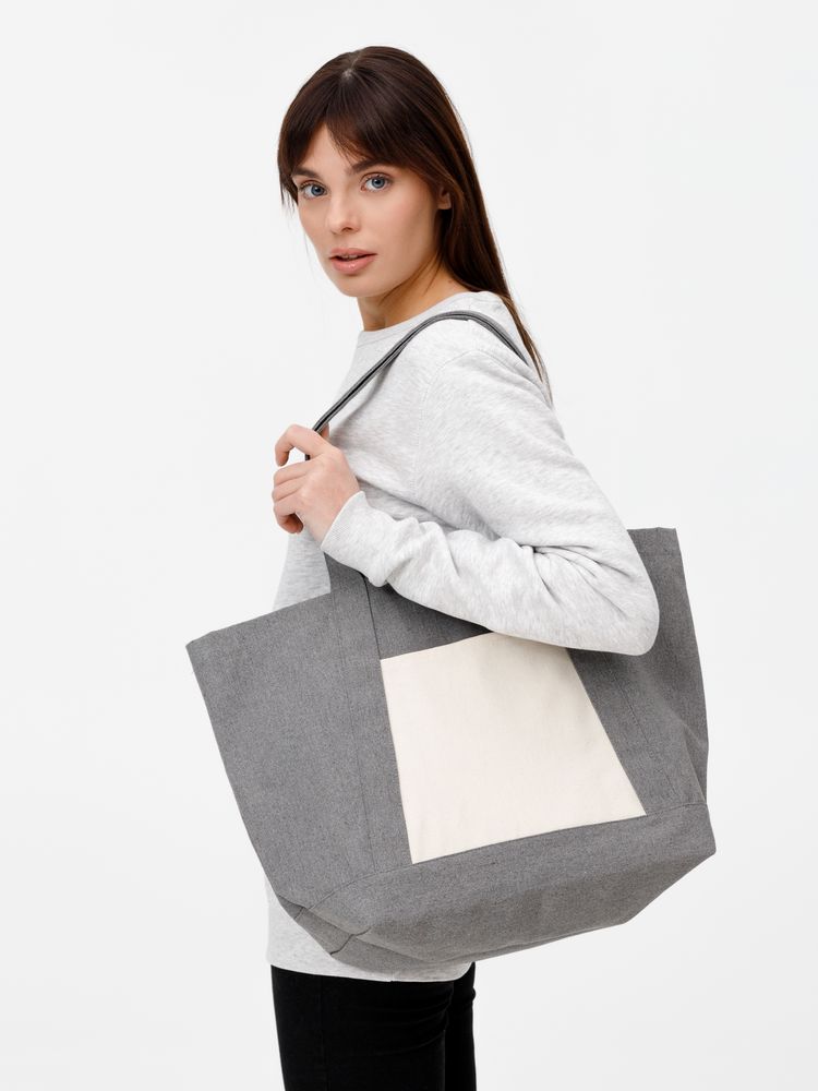 Шопер Shophop, серый с неокрашенным / Миниатюра модельного (1000)