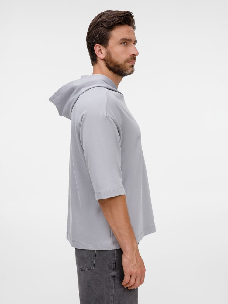 Футболка оверсайз унисекс с капюшоном Neofit, светло-серая / Миниатюра модельного (1000)