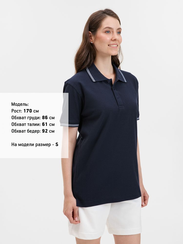 Рубашка поло Virma Stripes, темно-синяя / Миниатюра модельного (1000)