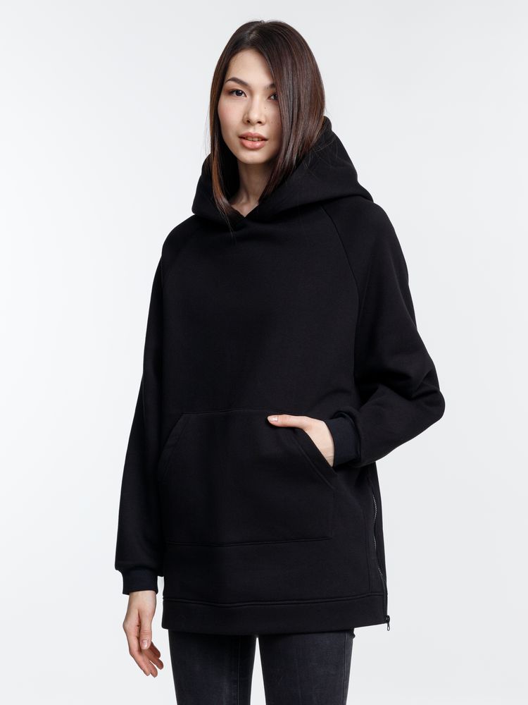 Худи унисекс оверсайз Easy Street, черное / Миниатюра модельного (1000)