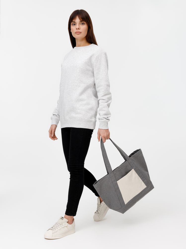 Шопер Shophop, серый с неокрашенным / Миниатюра модельного (1000)