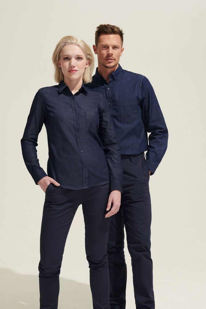 Рубашка мужская Barry Men, синяя (деним) / Миниатюра имиджевого (1000)