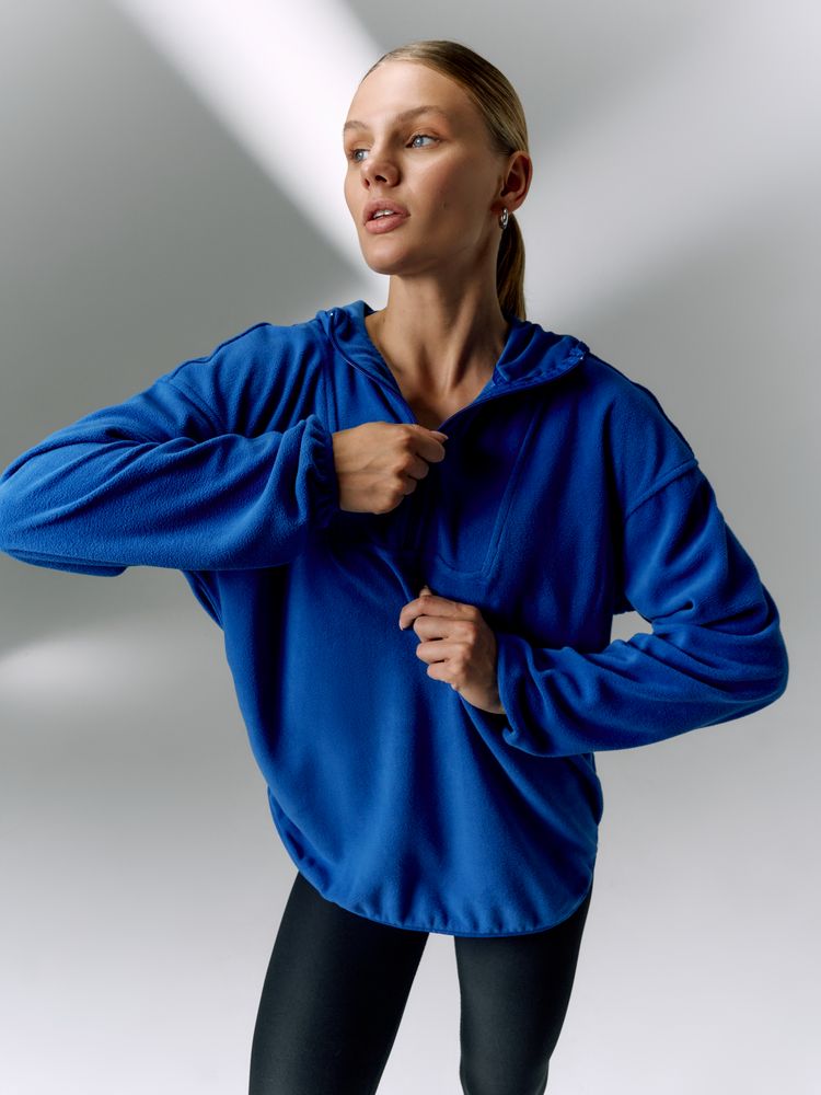 Анорак флисовый унисекс Fliska, ярко-синий / Миниатюра имиджевого (1000)