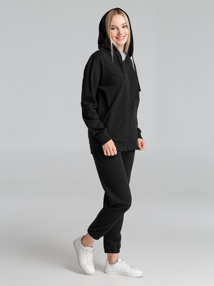 Толстовка на молнии с капюшоном Siverga 2.0, черная / Миниатюра модельного (1000)