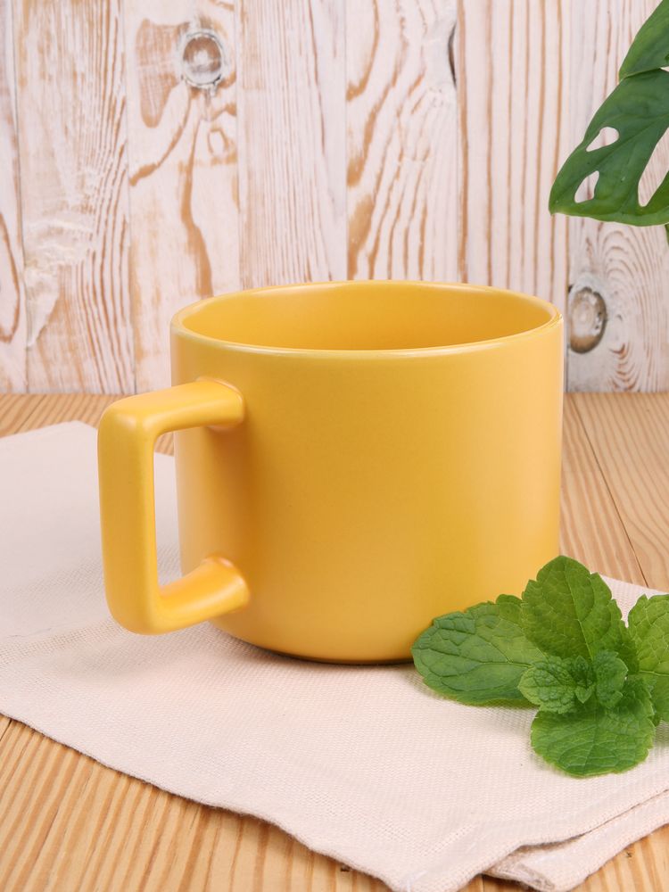 Чашка Jumbo в коробке матовая, желтая / Миниатюра имиджевого (1000)