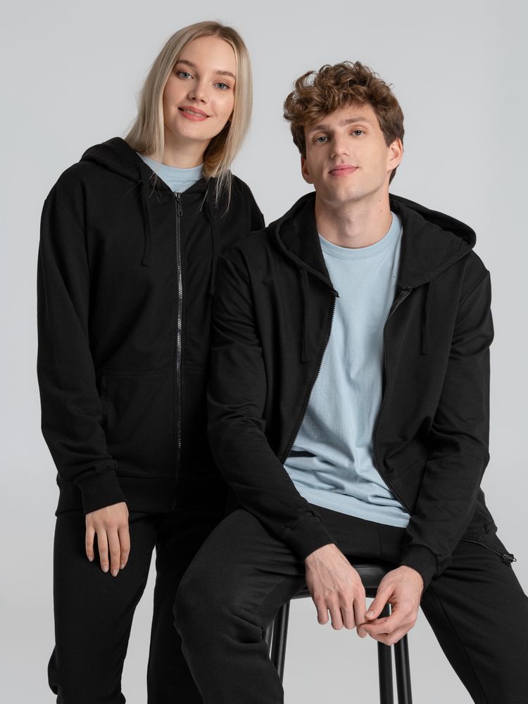 Толстовка на молнии с капюшоном Siverga 2.0, черная / Миниатюра модельного (1000)