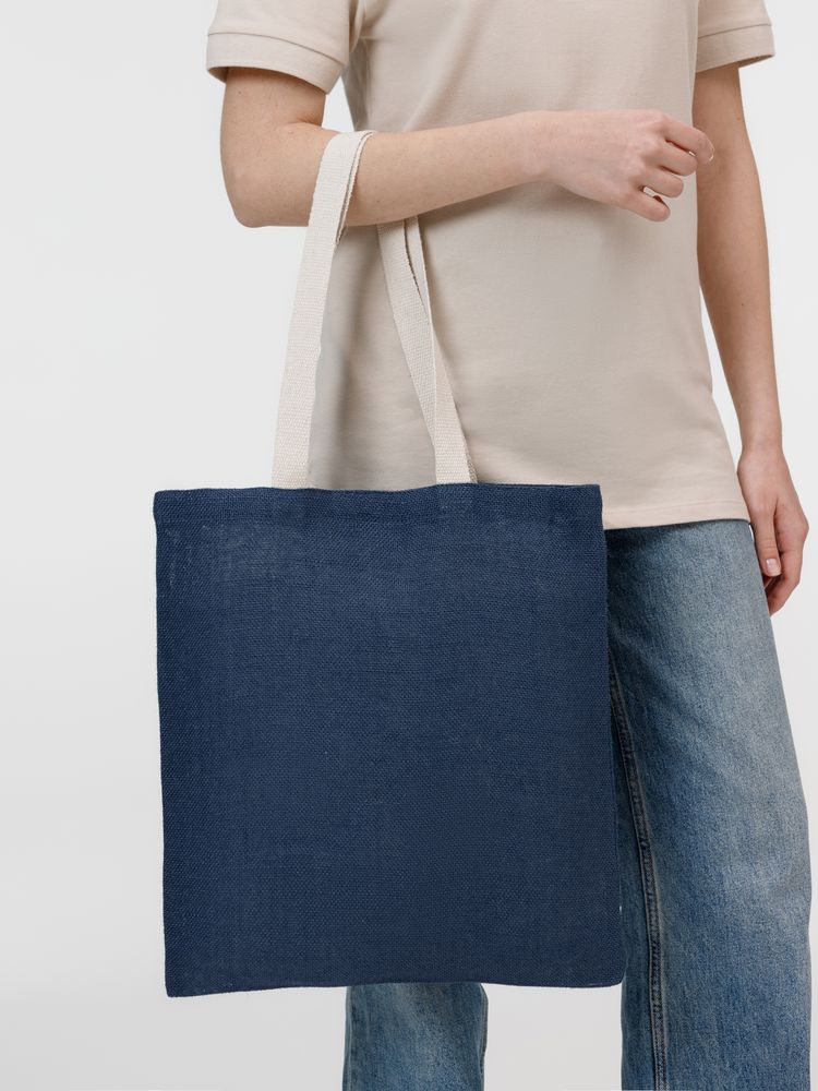 Холщовая сумка на плечо Juhu, синяя / Миниатюра модельного (1000)