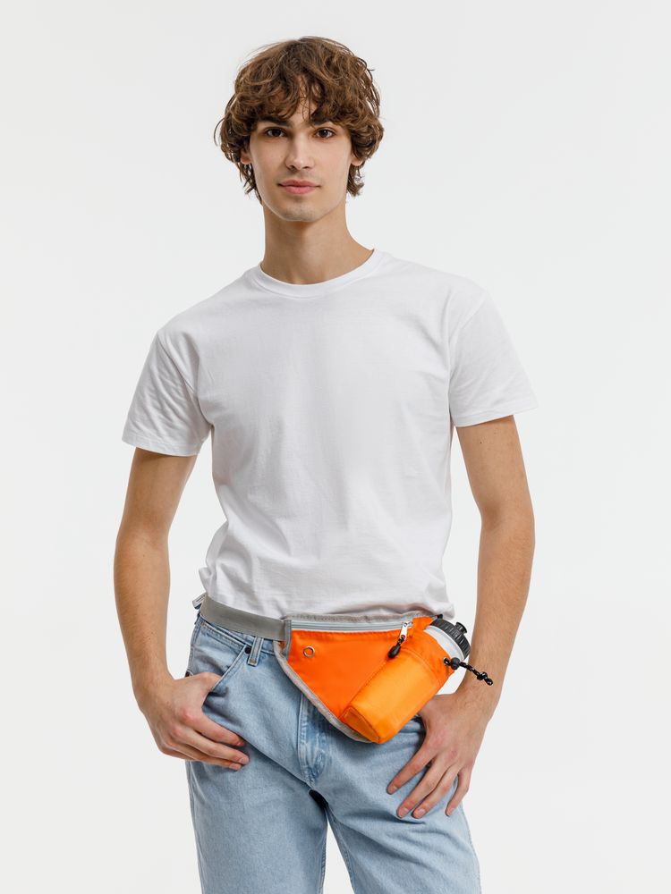 Сумка поясная с отделением для бутылки Waterun, оранжевая / Миниатюра модельного (1000)