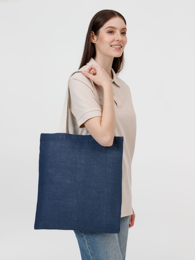 Холщовая сумка на плечо Juhu, синяя / Миниатюра модельного (1000)