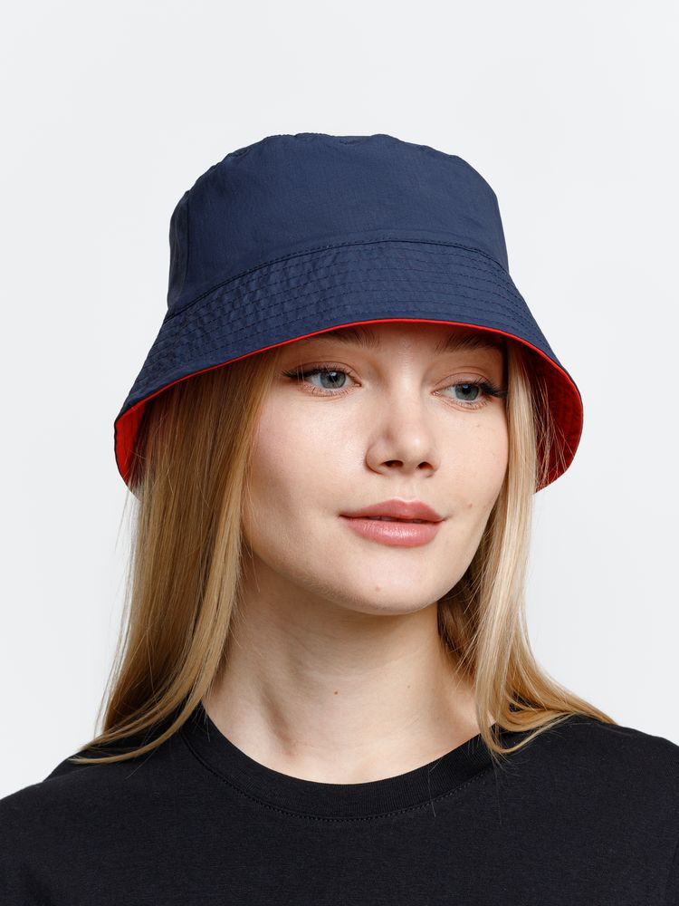 Панама Nylon двусторонняя, темно-синяя с красным / Миниатюра модельного (1000)