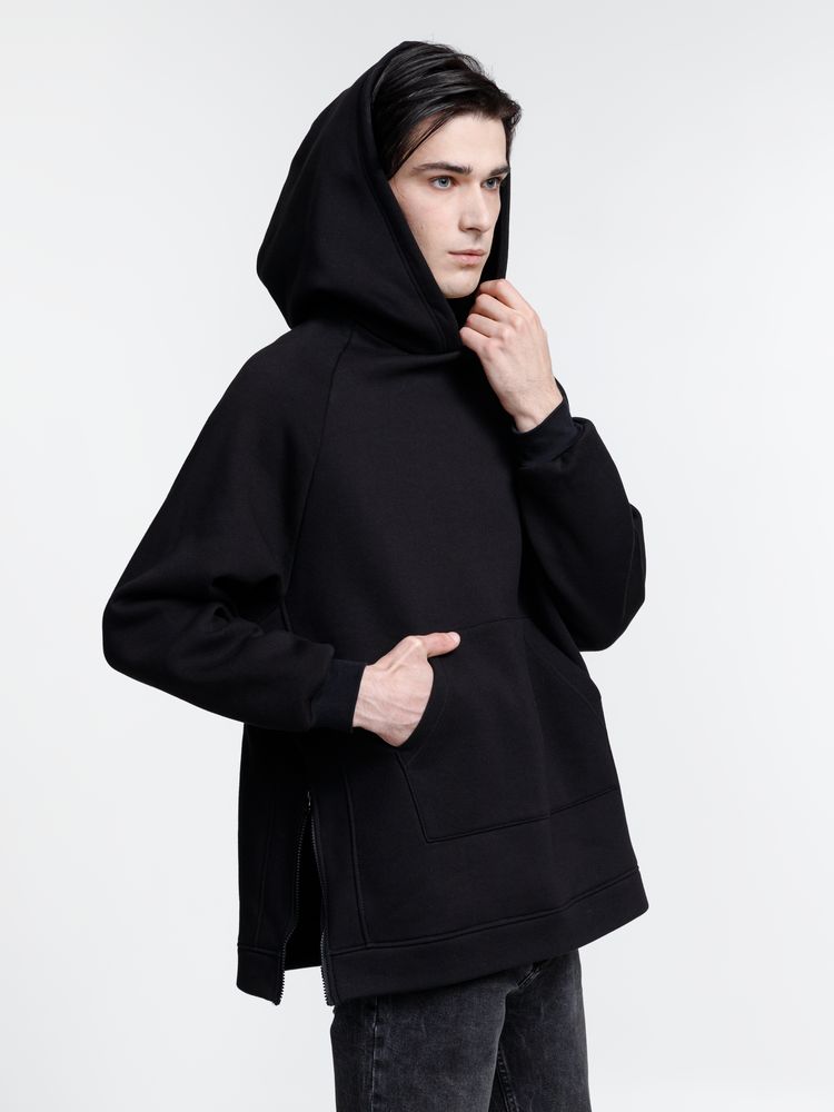 Худи унисекс оверсайз Easy Street, черное / Миниатюра модельного (1000)