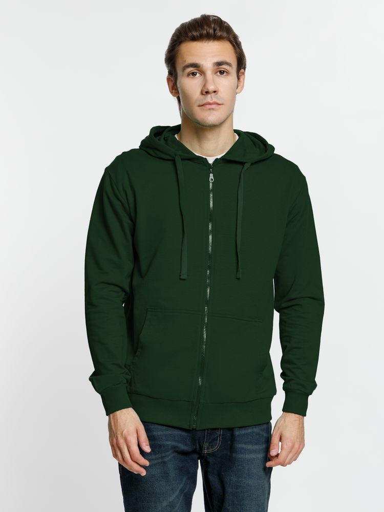 Толстовка на молнии с капюшоном Siverga 2.0, темно-зеленая / Миниатюра модельного (1000)