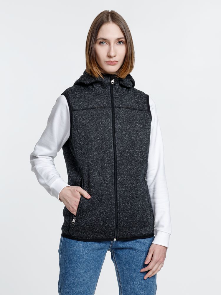 Жилет с капюшоном унисекс Gotland, черный / Миниатюра модельного (1000)