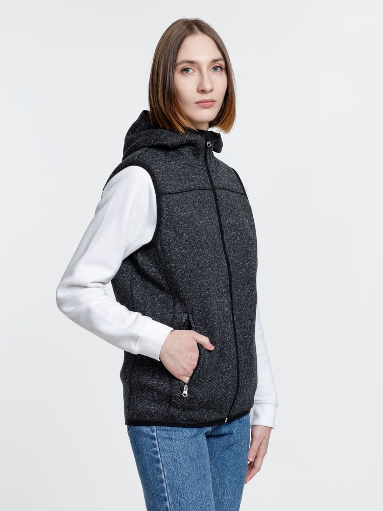 Жилет с капюшоном унисекс Gotland, черный / Миниатюра модельного (1000)