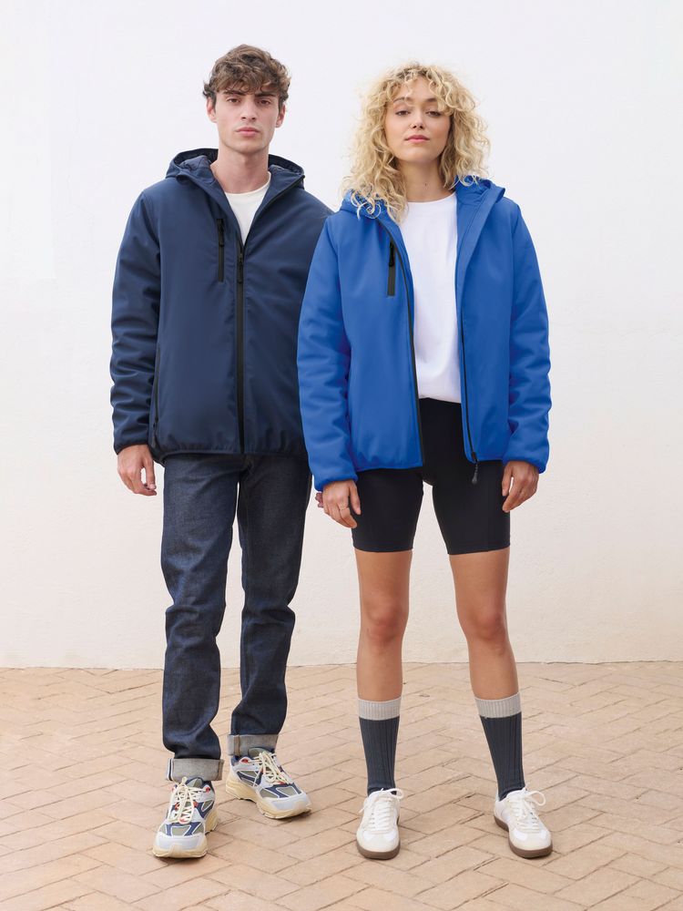 Куртка софтшелл с капюшоном женская Falcon Women, синяя / Миниатюра модельного (1000)