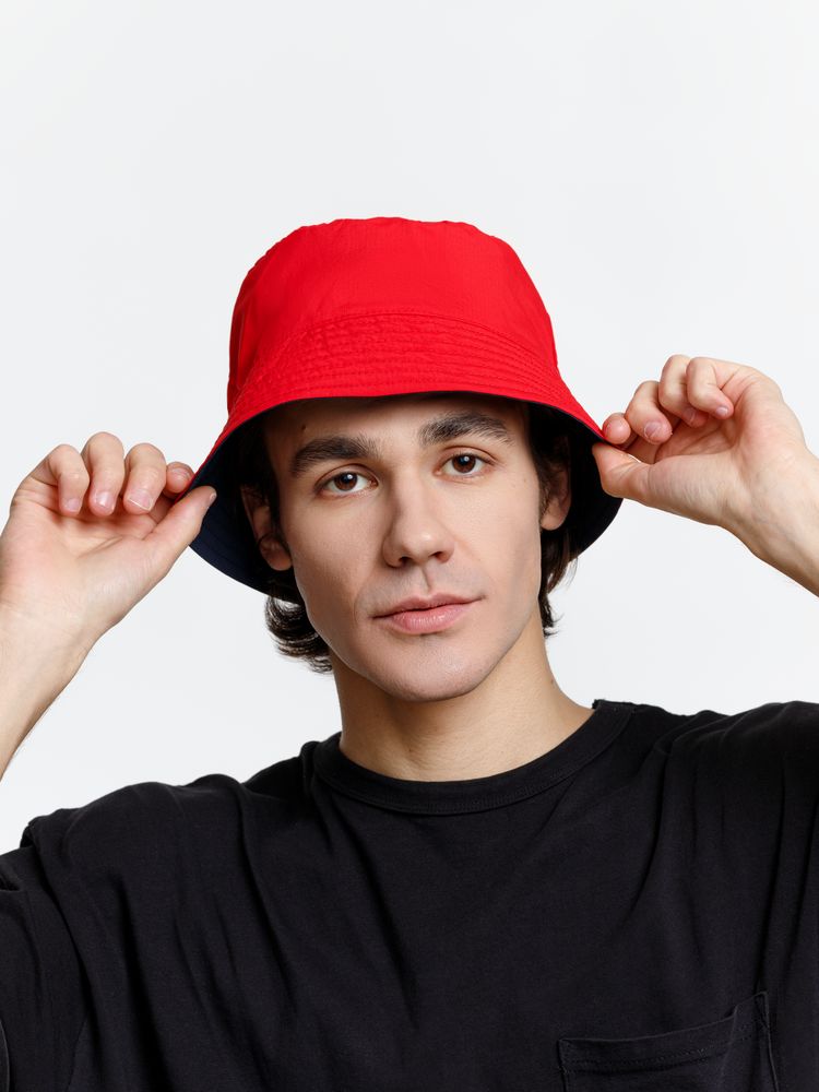 Панама Nylon двусторонняя, темно-синяя с красным / Миниатюра модельного (1000)