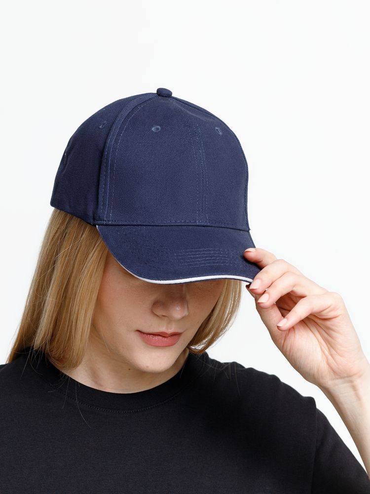 Бейсболка Buffalo, темно-синяя с белым / Миниатюра модельного (1000)