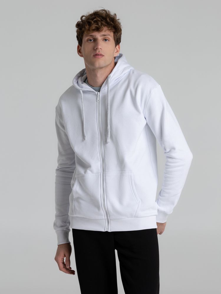 Толстовка на молнии с капюшоном Siverga 2.0 Heavy, белая / Миниатюра модельного (1000)