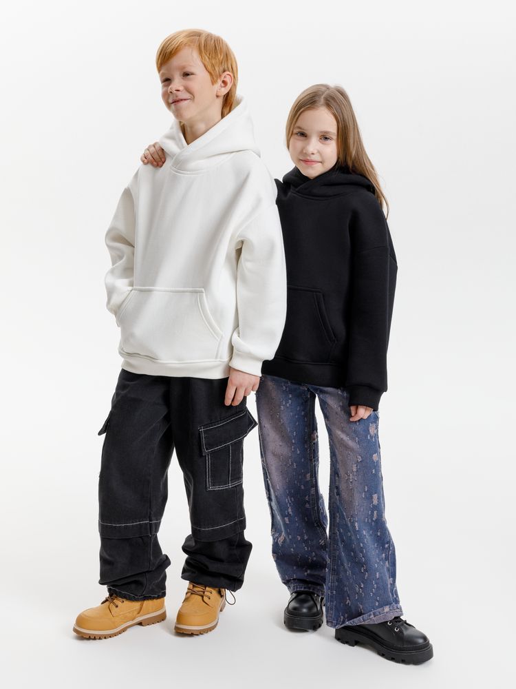 Худи детское оверсайз Junipero, молочное (белое) / Миниатюра модельного (1000)