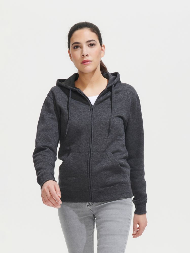 Толстовка женская на молнии с капюшоном Seven Women, темно-синяя / Миниатюра имиджевого (1000)