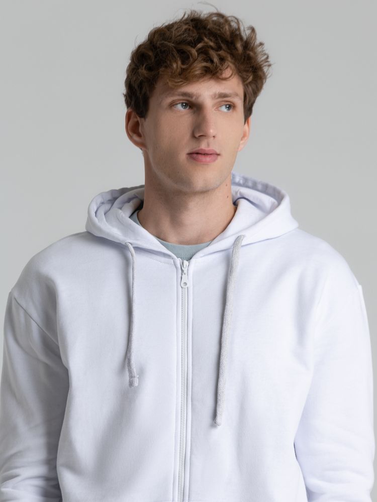 Толстовка на молнии с капюшоном Siverga 2.0 Heavy, белая / Миниатюра модельного (1000)