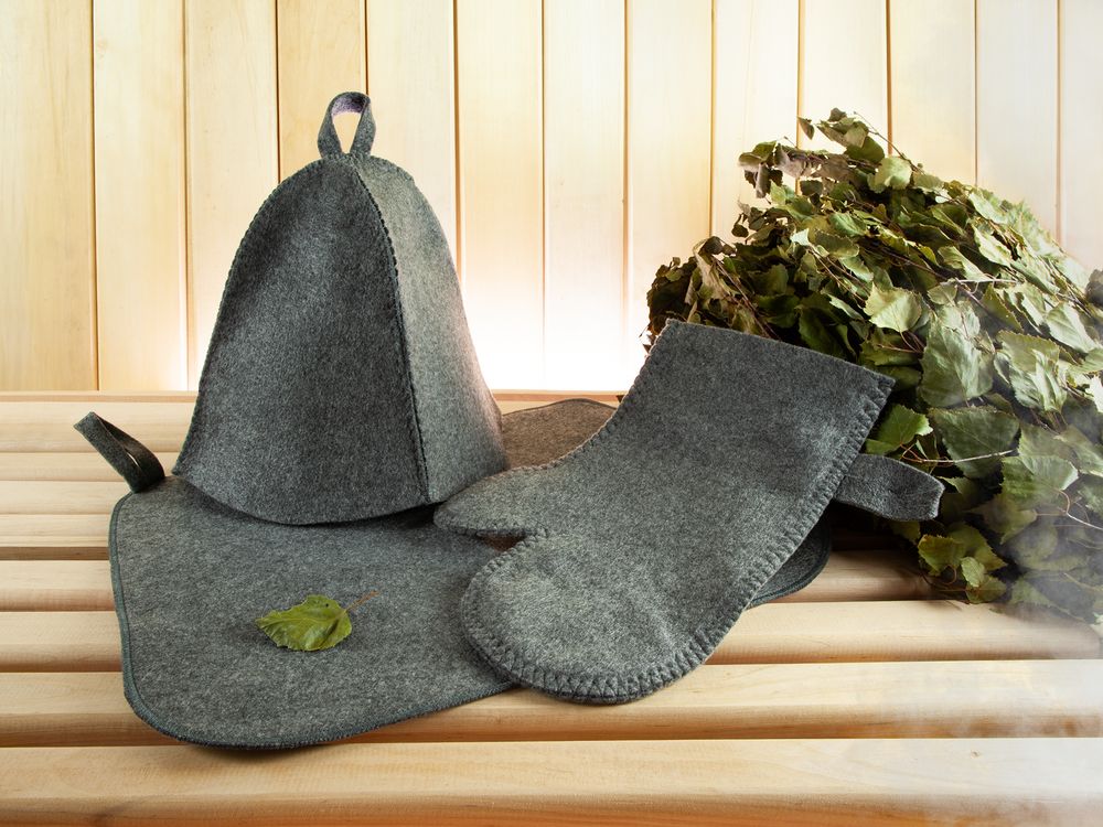 Банная рукавица Heat Off, серая / Миниатюра имиджевого (1000)