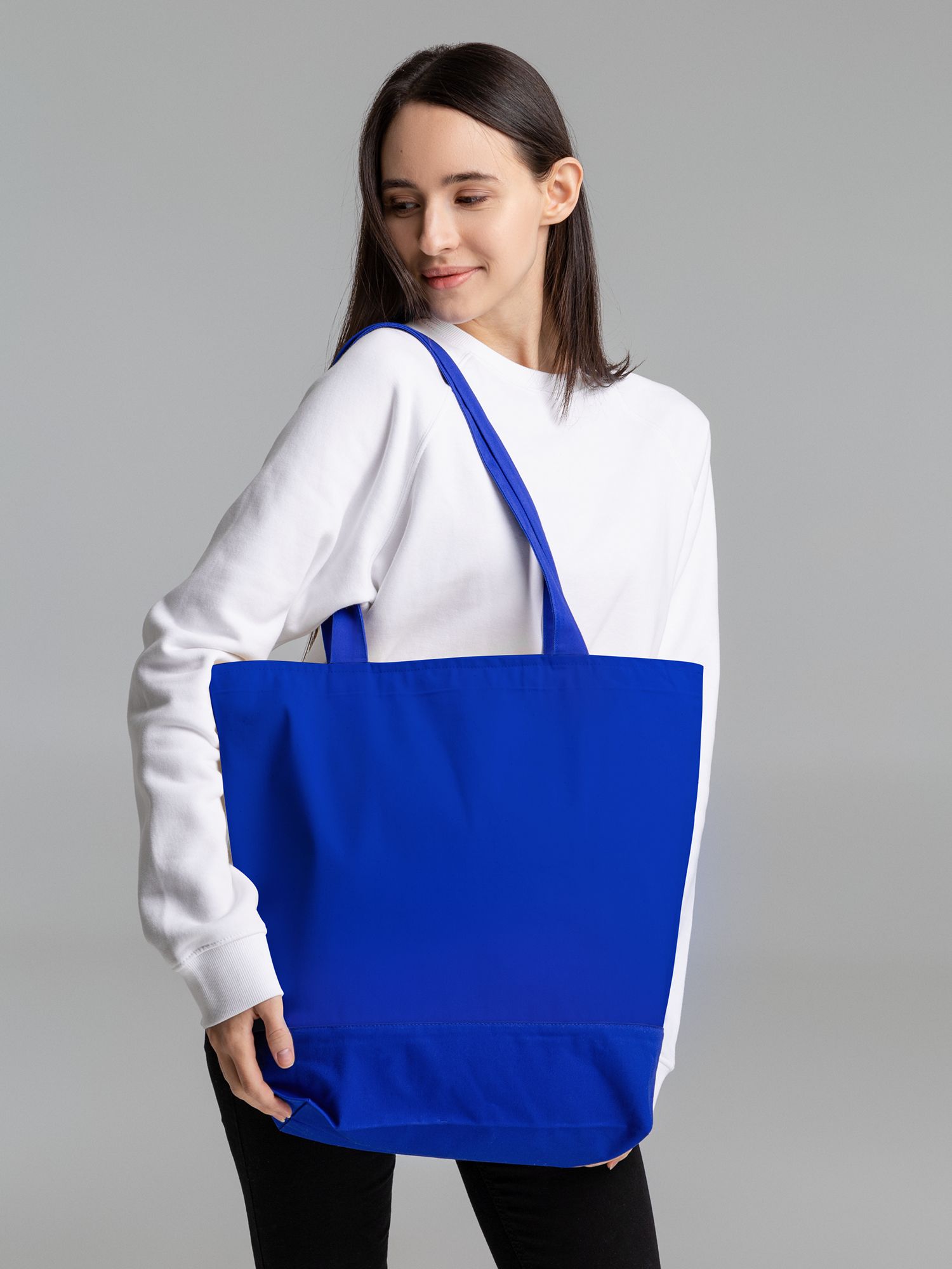 Сумка для покупок на молнии Shopaholic Zip, синяя / Миниатюра WWW (2000)