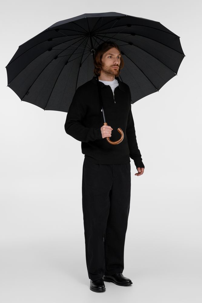 Зонт-трость Big Boss, черный / Миниатюра модельного (1000)