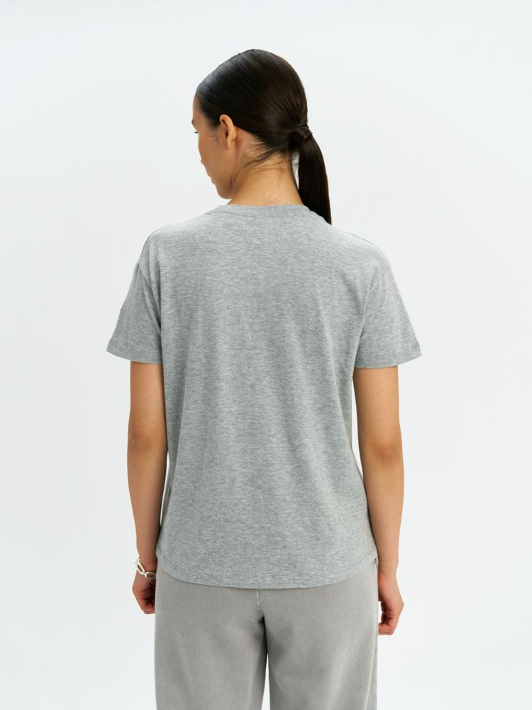 Футболка унисекс Regent 150, серый меланж / Миниатюра модельного (1000)