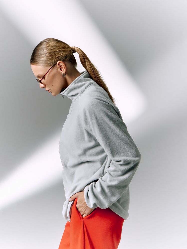 Куртка флисовая унисекс Fliska, светло-серая / Миниатюра имиджевого (1000)