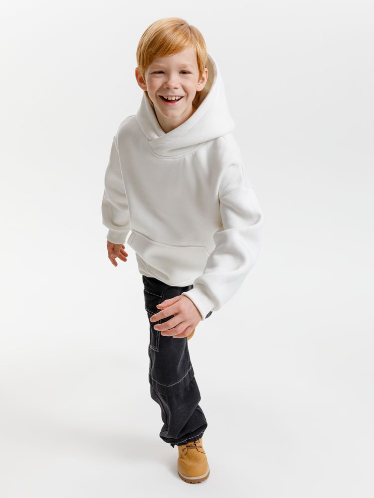 Худи детское оверсайз Junipero, молочное (белое) / Миниатюра модельного (1000)