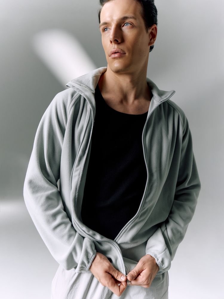 Куртка флисовая унисекс Fliska, светло-серая / Миниатюра имиджевого (1000)