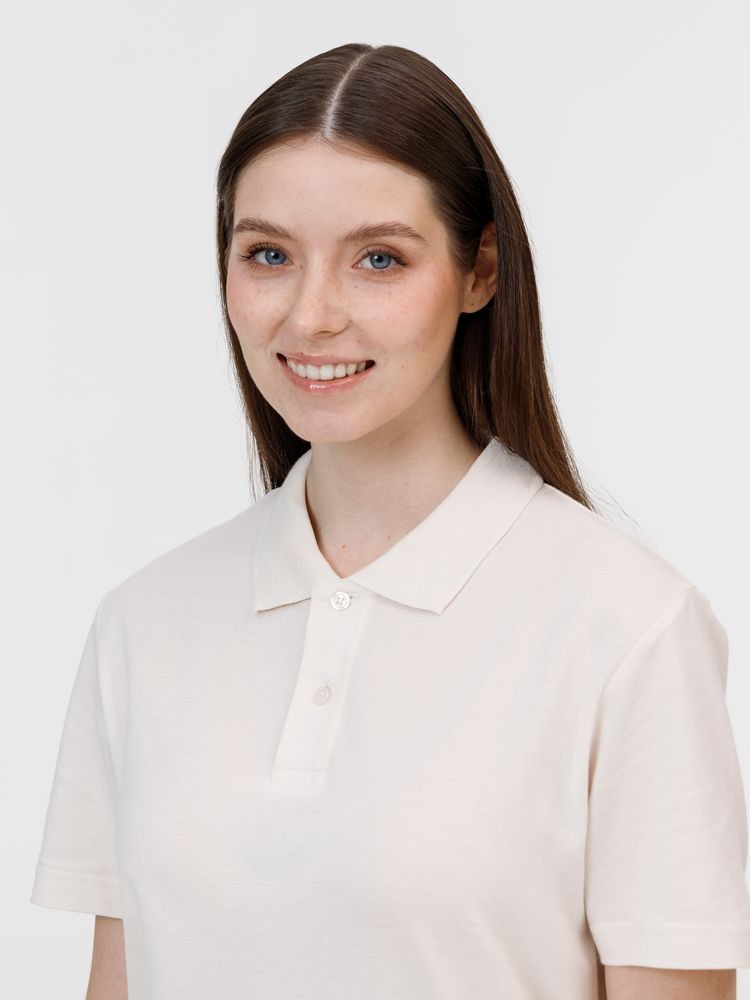 Рубашка поло унисекс Pulse, молочно-белая / Миниатюра модельного (1000)