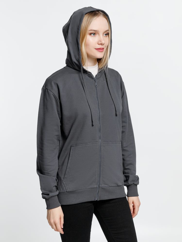 Толстовка на молнии с капюшоном Siverga 2.0, темно-серая (графит) / Миниатюра модельного (1000)
