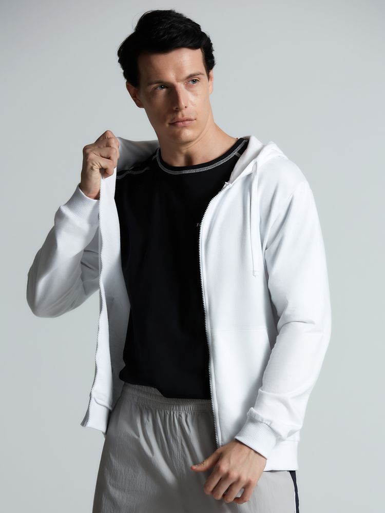 Толстовка на молнии с капюшоном Siverga 2.0, белая / Миниатюра модельного (1000)